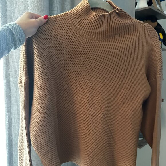 Anthropologie Maeve The Meredith Mock Knit Boxy Pullover Sweater XS - Picture 2 of 4